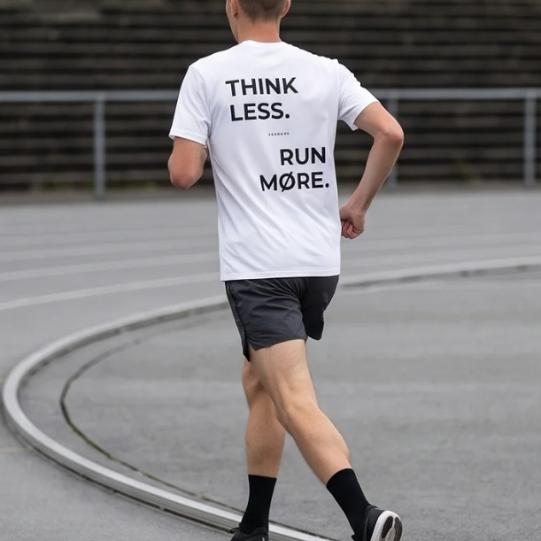 Think Less Run Møre Tee